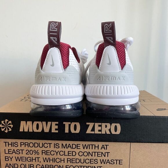 Nike Air Max Genome(GS) White Dark Beetroot Women 6.5/Big Kid 5Y(CZ4652-105) - Picture 7 of 11